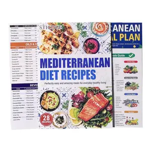 3 Count Mediterranean Diet Food List -Mediterranean Ingredient Meal Plan, Foods To Limit, Lunch, Break fast Recipes for Easy Chart Brochure Cookbook Healthy Living