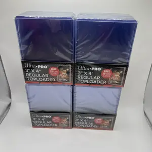 Ultra Pro 3X4 Regular Toploaders 35pt 4 Packs of 25 WITH Card Sleeves included
