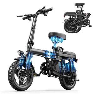 Black Technology Electric Folding Bicycle 500W Motor 48V 15Ah Battery 100Km Range Dual Disc Brakes 16 Layer Shock Absorption Ebike for Adults High Speed UL2849 Certified - Wheel Pedals SpringStatements