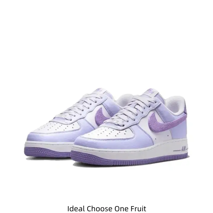 Casual Low‑Top Board Shoes For Men Women White & Light Purple Faux Leather Soft Fleece Detail Non‑Slip Rubber Sole Daily Sneakers