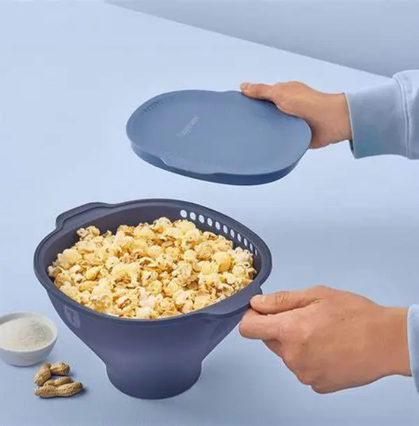 Tupperware Stylish Popcorn Maker - Kitchen Utensil & Accessory with Built-In Storage Functionality
