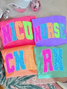 Comfort Colors Neon Leopard Nurse Bundle Shirt, Nurse Neon Distressed Shirt, Nurse CNA RN Nicu, Preppy Nurse, Nurse Life