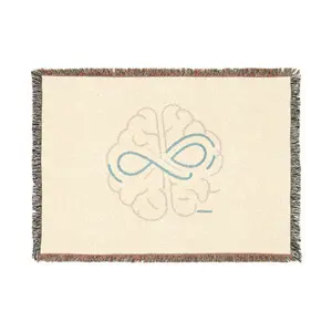 Infinity Brain Woven Blanket | Neuro Infinity Throw, Symbolic Mind Design
