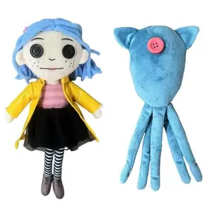 28cm Coraline Plush Stuff Cartoon Figure Kawaii Doll Soft Pillow Ugly Kids Cute Collectible Dolls Decoration Toys Birthday Gifts