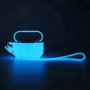 Luminous Silicone Case – Thick, Protective Shell with Rope Attachment – For Apple AirPods  & Earphone Accessories