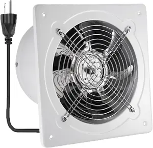 8 inch Exhaust Fan, 735CFM Wall Mounted Vent Fans, Ventilation Fan Bathroom Garage Attic Exhaust Fan Ceiling and Wall Mount Fan for Kitchen/Bathroom, 110V 80W