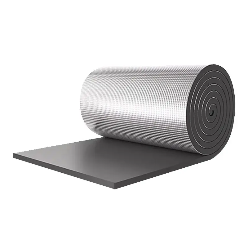 Self-Adhesive Aluminum Foil Insulation Roll Heatproof Soundproof and Noise Reduction for Car RV Foam Floor Roof Pipe Insulation Floor Liners
