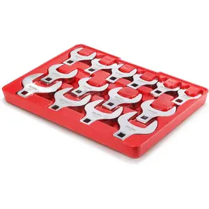 1/2" Drive Jumbo Crowfoot Wrench Set,14-Piece SAE Crows Foot Wrench Set 1-1/16" to 2" Chrome Vanadium Steel Big Crowfoot Wrench