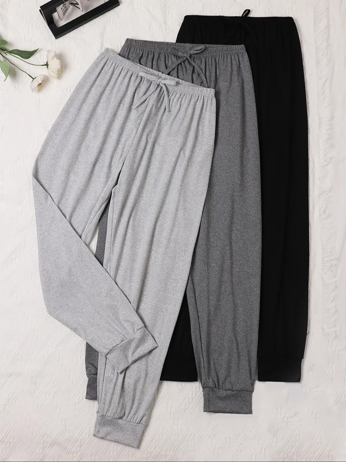 Women's Long Pants Sleepwear Effortless Loungewear 3 Pack, Comfortable Soft Casual Pajama Sleeppants for Women, Perfect for Relaxing Nights at Home, Spring Summer Fall, Pjs