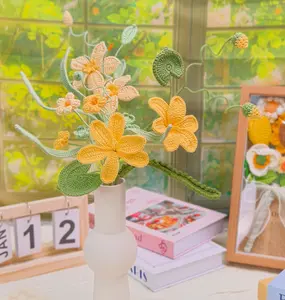 Comfort Gift for Recovery – Designed Crochet Flower Bouquet With Meaning – Handmade Yarn Stems for Healing and Emotional Support