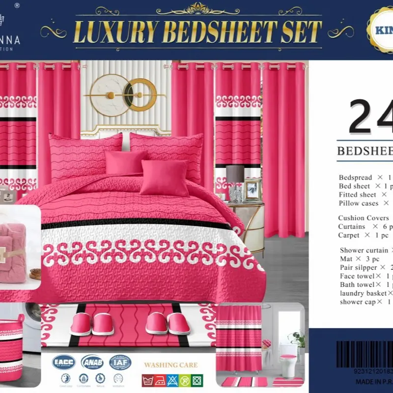 24 Pieces Bedspread Set for Home Fashion Bedding 24 Pieces Bedspread Set for Home Fashion Bedding