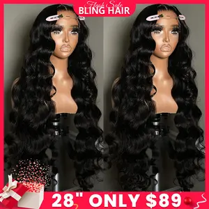 Bling Hair 36 34 Inch 13X4 13X6 Body Wave Lace Front Wig Human Hair 360 Full Frontal Wigs for Women Brazilian Real Human Hair PrePlucked Natural Black Remy Hair 180% Density #TikTokShopHolidayHaul