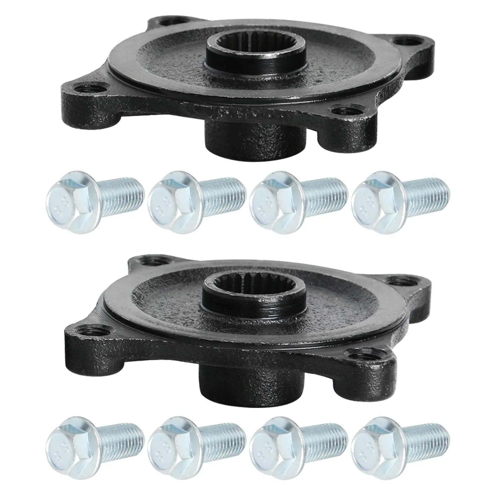 23T 4 Stud Rear Axle Wheel Hub 110mm Mounting Hole Distance with Bolts Flange for 110cc 125cc 150cc Go Kart ATV Quad Bike Dune Buggy Taotao Bull Four Wheel Motorcycle Mobility Powersport Bull Taotao