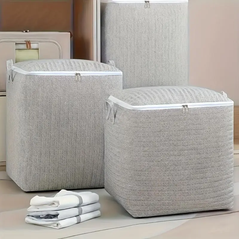 Foldable Storage Bag, Versatile Multifunctional Storage Bag, 1 Count Large Capacity Clothes Storage Bag with Handle, Household Clothes Storage Bag for Bedroom, Living Room, Office, Space Saving Bag, Space Saver Bags