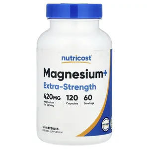 Nutricost Magnesium+, Extra-Strength, 120 Capsules (210 mg per Capsule)