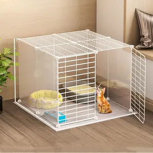 Cat Fence Cat Cage Home Pet Barrier Indoor Large Space Cat Isolation Panel Kitten Guard Anti-Jump, Durable & Easy Install, Animal Barrier Fence