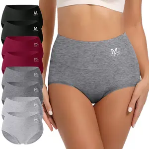 【Cotton】 Morelect 5/8/10 Pack Women's High-Waisted Underwear,Super Soft Breathable Solid Color Panties for Mature Ladies,All Seasons Comfort, Womenswear.