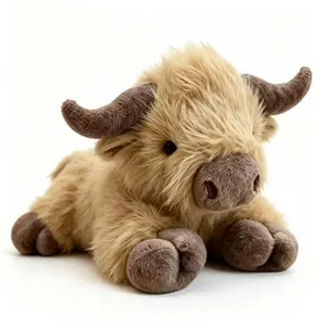 Weighted Highland Cow Stuffed Animal, Cute Cow Design, Cozy & Cuddly Soft Toy, Soft Stuffed Animals, Perfect Gift for Kids & Adults, Ideal for Relaxing Moments Birthday Gift, Stuffed Animal Gifts