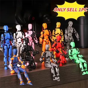 13 Joints Moveable Robot Toy, 3D Printed DIY Handmade Magnetic Robot, Decompression Toy, Creative Gift for Kids and Adults, Action Figures
