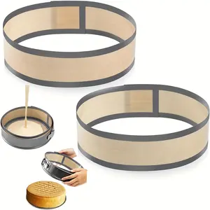 2pcs Silicone Baking Mat, Reusable Baking Sheet Mat, 9 Inch Springform Pan Protector, Non Sick Easy Clean Baking Dish For Making Cookie, Macaron, Bread, Pastry