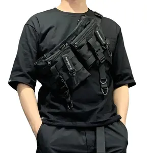 Detachable Design Tactical Function Chest Bag Man Various Combination Waist Bag High Street Techwear Crossbody Bag bags Lightweight Sports Chest Bag for Men