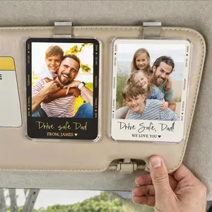 Fathers Day Gift idea For Dad Photo Car Visor Clip, Drive Safe Daddy, Drive Safe Sun Visor Clip, Husband Gift, Acrylic Car Accessorie