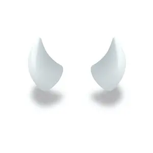 MagNeatOhz: Small White Devil Horns for Helmet