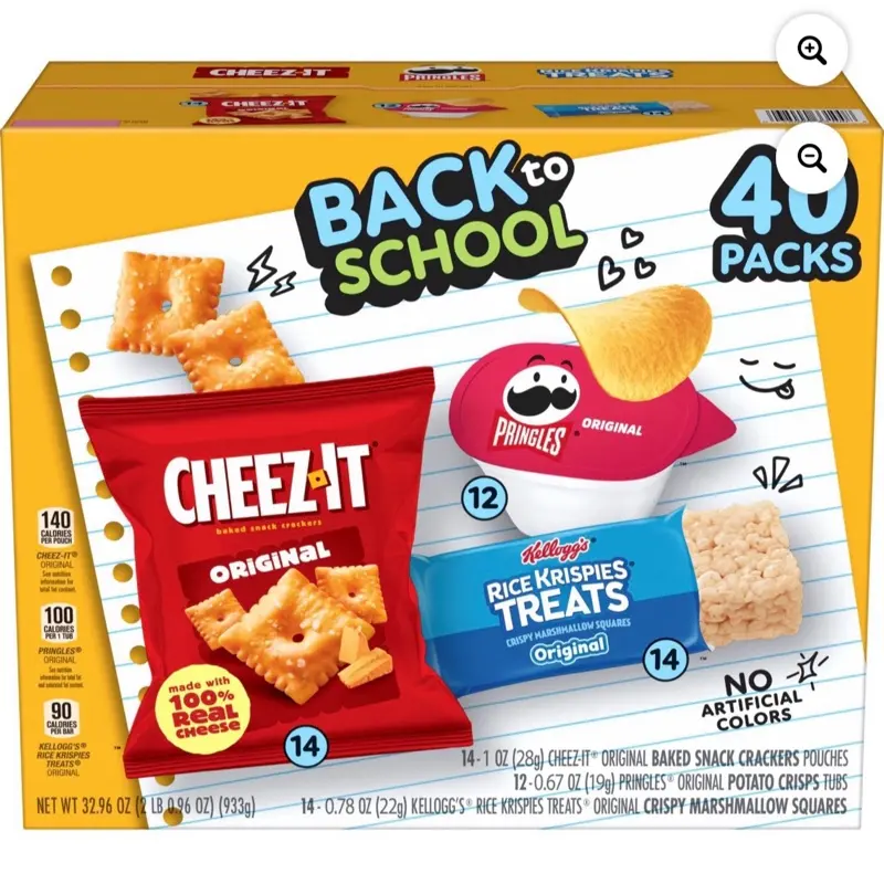Classic Snack Mix Variety Pack - Cheez-It, Pringles, RKT - 40 Count