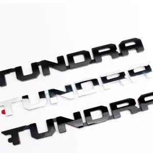 Glossy Black & Chrome 2pcs Fender Nameplate Emblem for Chrome Letter Side