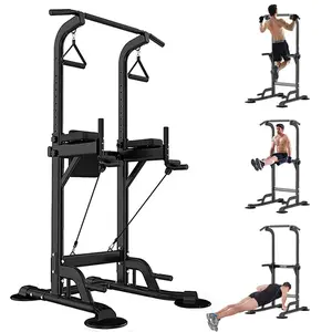 Power Tower Pull Up Dip Station Assistive TrainerMulti-Function Home Gym Strength Training