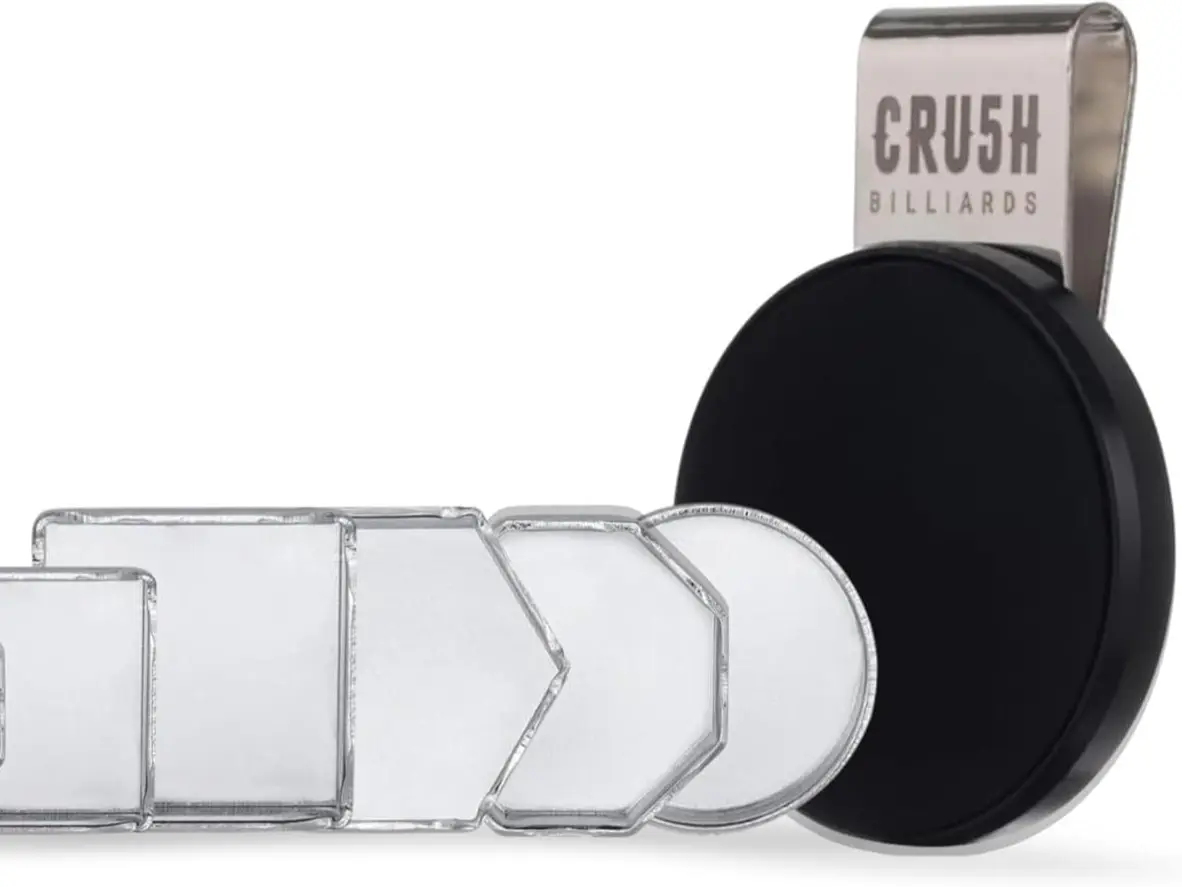 Cru5h Billiards Magnetic Chalk Holder For Pool Cue | Circle | Octagon | Square | Hexagon