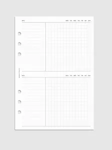 Undated Task Duo Note Planner Inserts