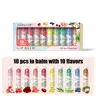 10pcs Hydrating Lip Balm Set, Lip Care, Lip Moisturizer, Nourishing Dry Lips, For Dry Lips, Moisturizing Smoothness, Enhances Lip Color, Low Allergenicity, Perfect Holiday Gift Choice