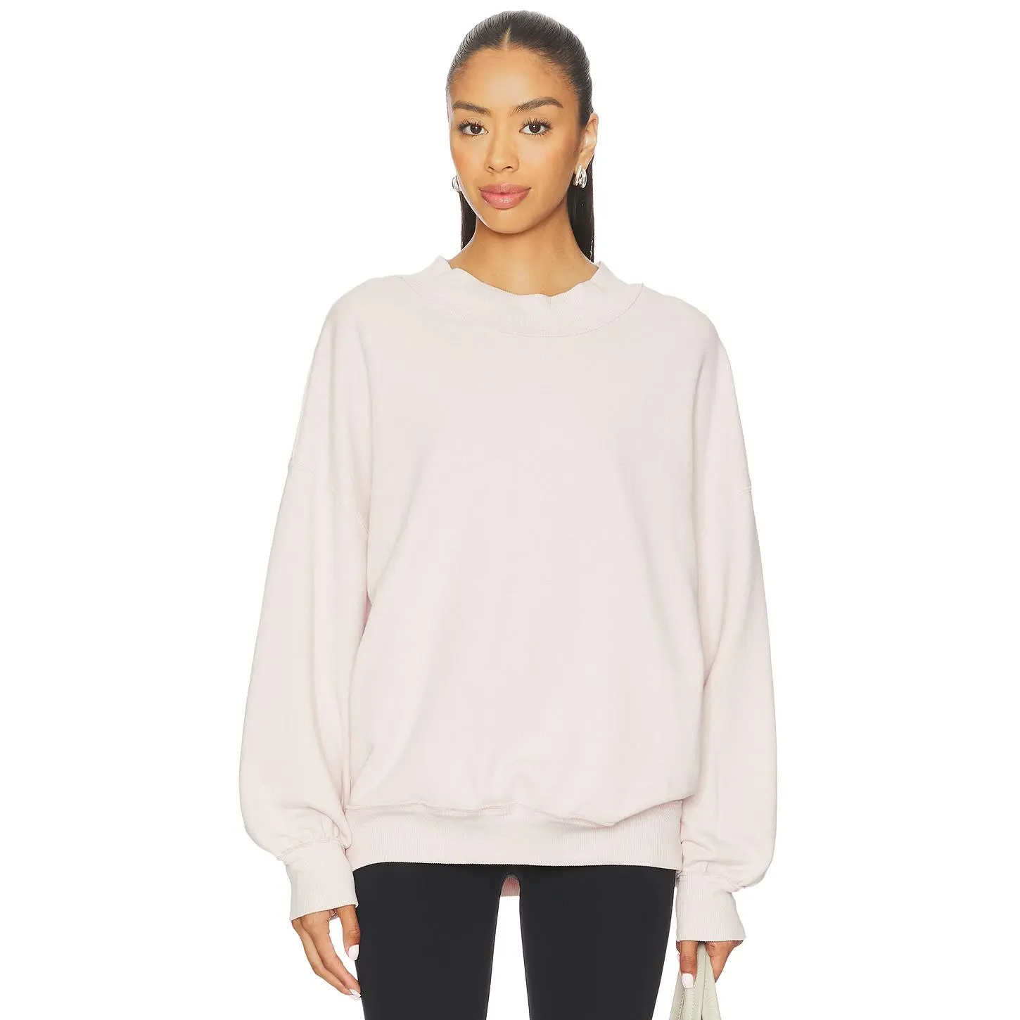 Free People x We The Free Palm Springs Turtleneck In Mauve Chalk