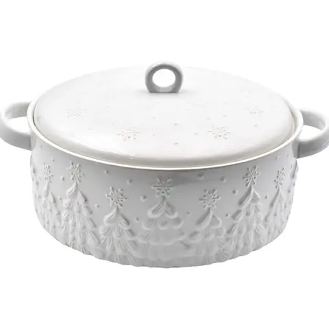 Temp-tations 3-qt Round Baker with Lid and Handles