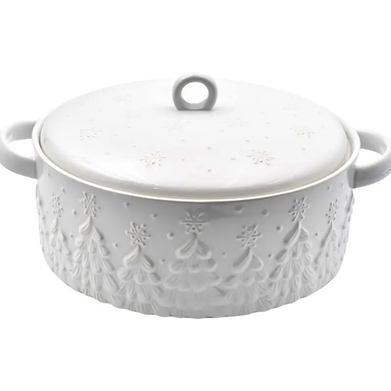 Temp-tations 3-qt Round Baker with Lid and Handles