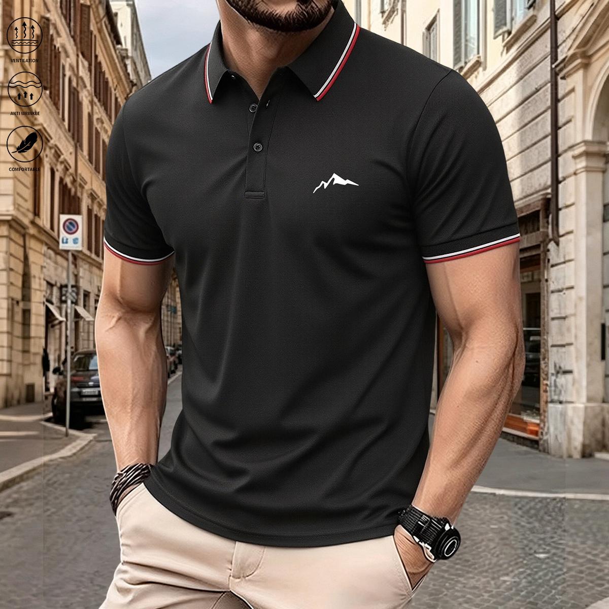 Men’s polo shirt, soft and breathable short sleeves, suitable for everyday wear, outdoor activities, and vacations, summer golf shirt, men’s short sleeves, menswear