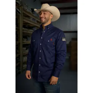 FR Western Style Pearl snap - Navy