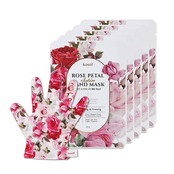 Rose Petal Satin Hand Mask (5pairs)