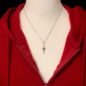 North Star Pendant Stainless Steel Necklace Minimalist Choker Jewelry Gifts