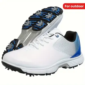 THESTRON Men's Professional Golf Shoes With Spikes, Athletic Training Footwear, Sporty & Casual Style