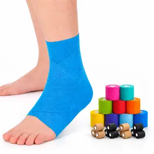 6-pack of self-adhesive elastic bandages, 2 in x 5 yards, with self-adhesive, flexible, breathable non-woven rolls; suitable for sports protection, ankle sprains, pet care, tattoos and swelling assistance.
