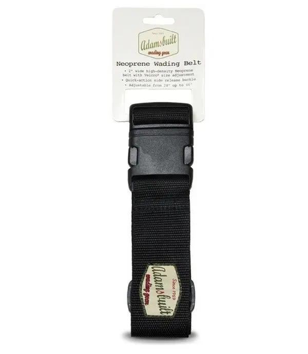 Adamsbuilt Fishing Web Wader Belt, 2" Wide High-Grade Nylon Webbing with Quick-Action Side Release Buckle, Adjustable to 46"
