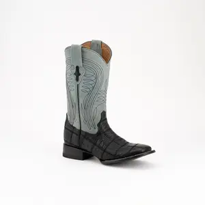Men's Ferrini Pinto Ostrich Boots Handcrafted Black