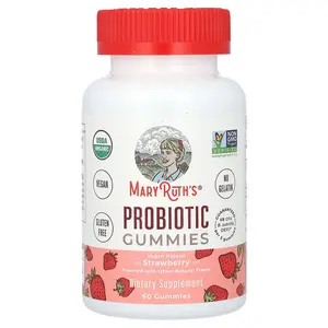 MaryRuth's Probiotic Gummies, Strawberry, 60 Gummies (2.5 Billion CFU per Gummy)
