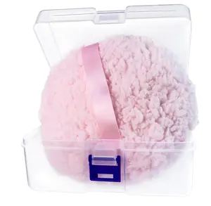 Powder Puff, 6” X 3” Body Powder Puff, Oversize Dust Puffs for Women, Soft and Comfortable Body Powder Puff and Container