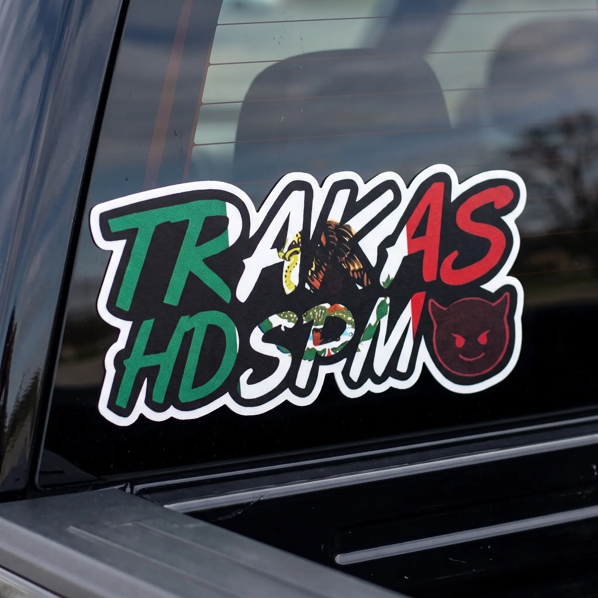 TRAKAS HDSPM Mexican Flag Vinyl Sticker - Waterproof Universal Car Accessory for Cars, Trucks, Laptops, 5.9x2.76 in, 1PC Adhesive Decal for Trucks, Motorcycles, Car Accessories