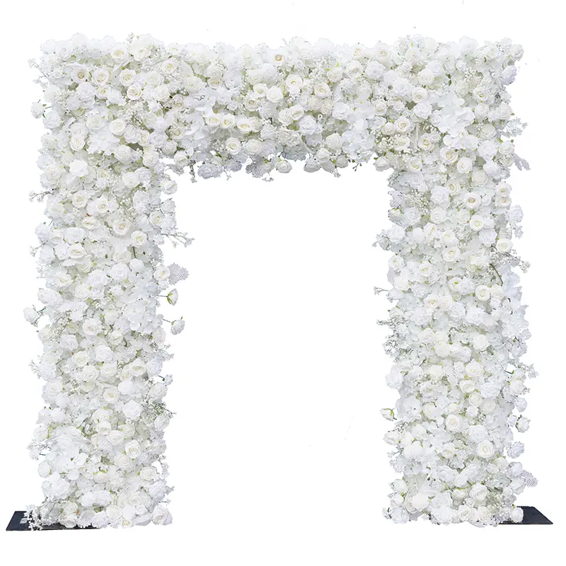 S-A8240 White Outdoor Wedding Flower Frame Cloth Floral Arrangement Event Props