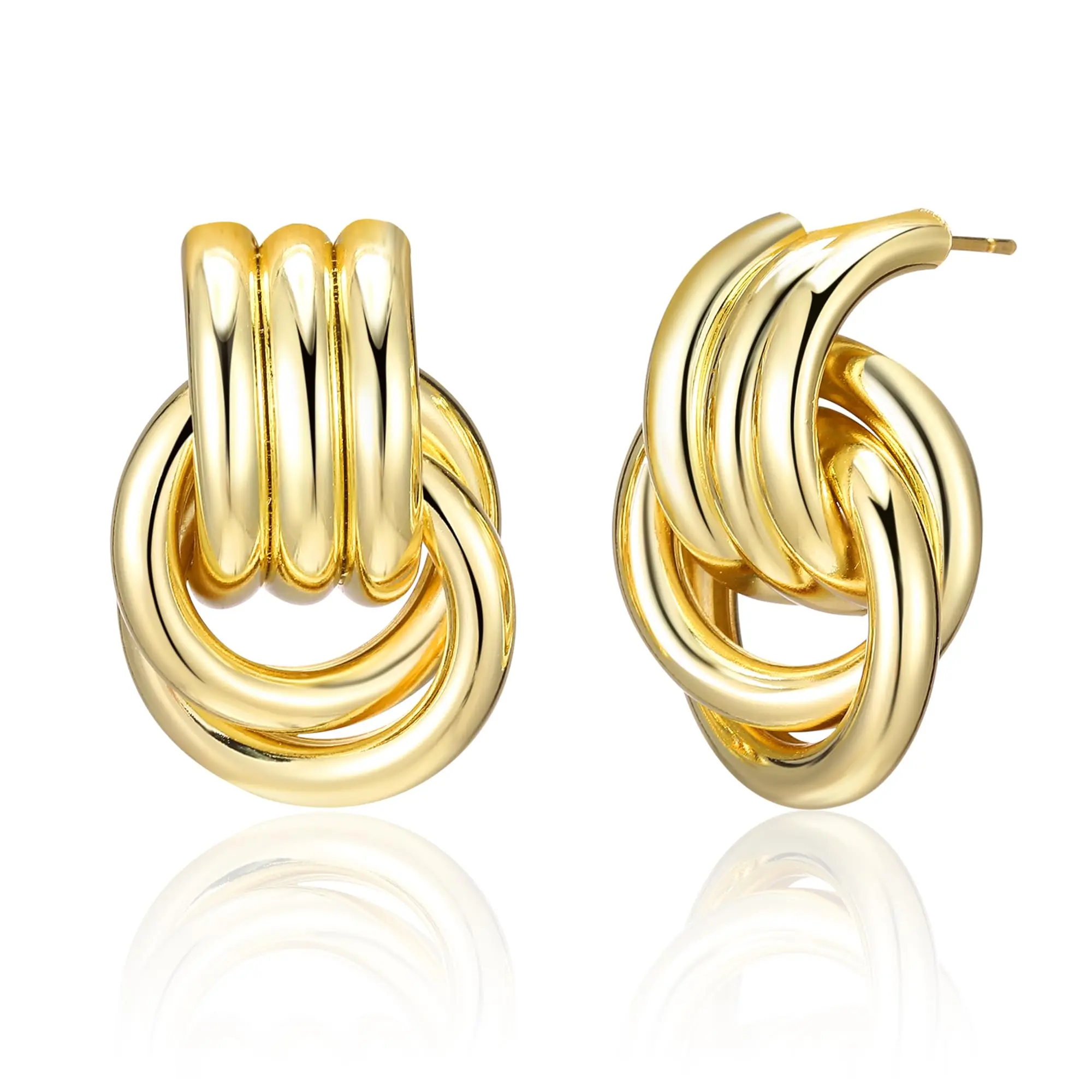 MYTYS Chunky Dangle Trendy Vintage Statement Earrings Geometric Design for Women Gifts for Her Outdoorfun Thick Studs