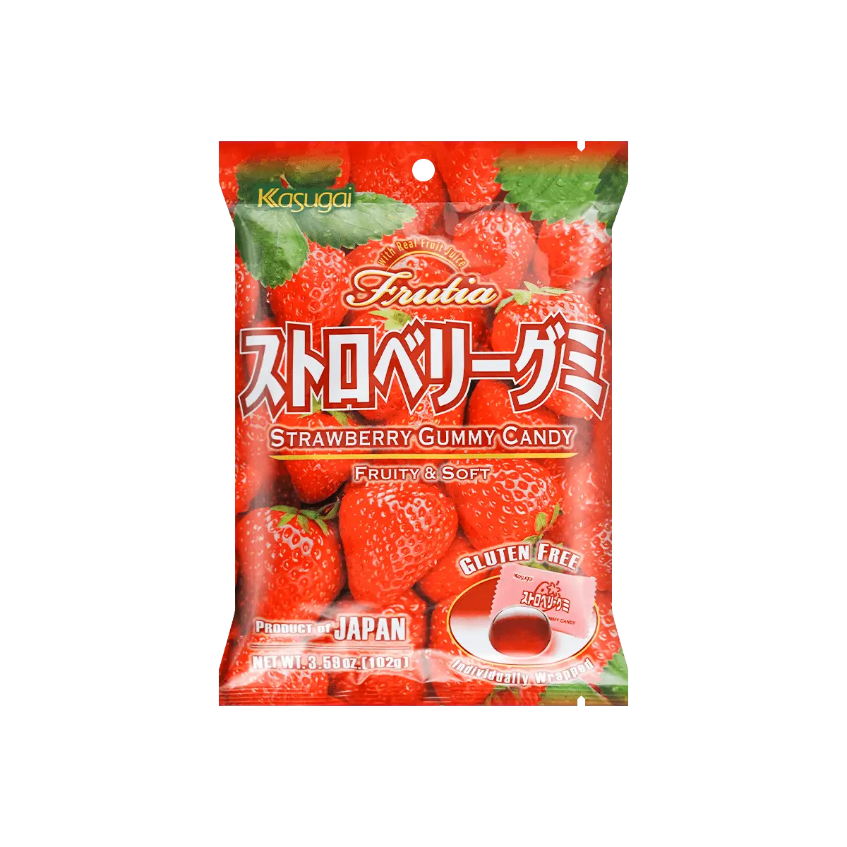 KASUGAI Strawberry  Jelly Gummy Candy 102g